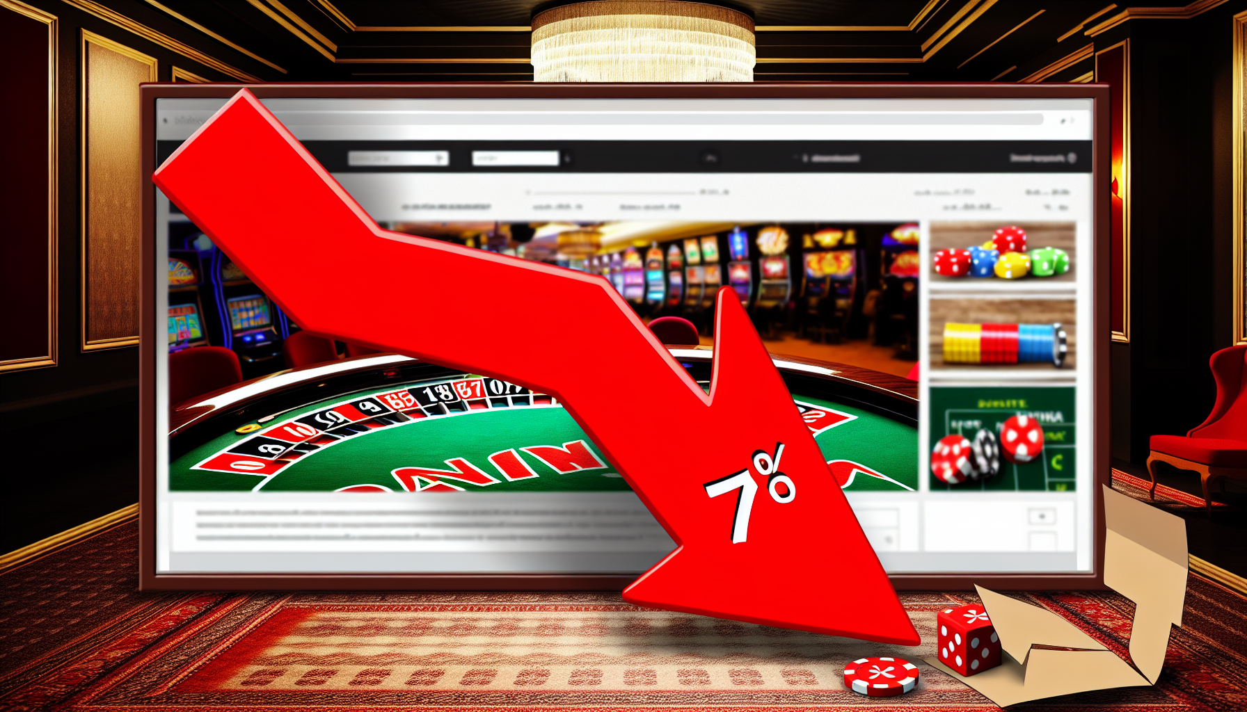 Danish-themed online casino interface experiencing a revenue drop