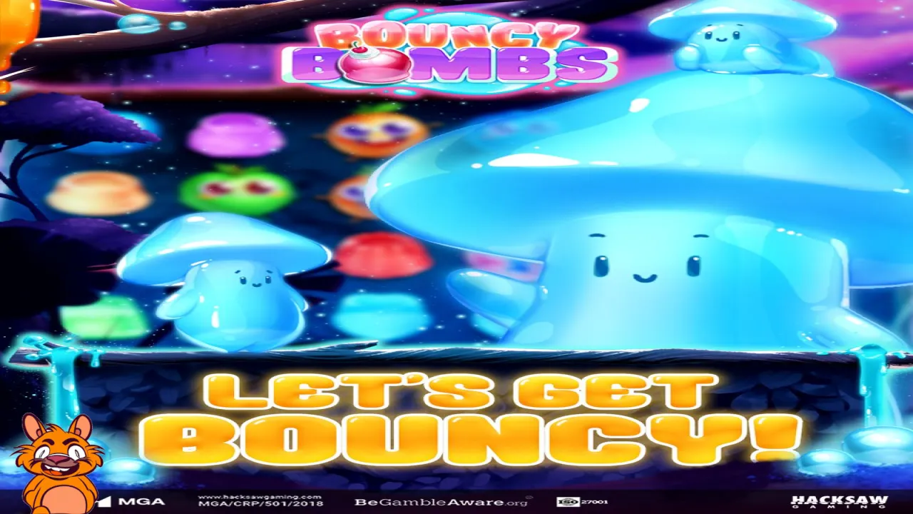 Let's get b-b-b-BOUNCY! #BouncyBombs is OUT NOW 🍓 🍏 Join our adorable Jiggly Jellies in the mystical fruity forest in our tastiest slot to date! TRY HERE:  #HacksawGaming #newgame #igaming 🔞 | Please Gamble Responsibly