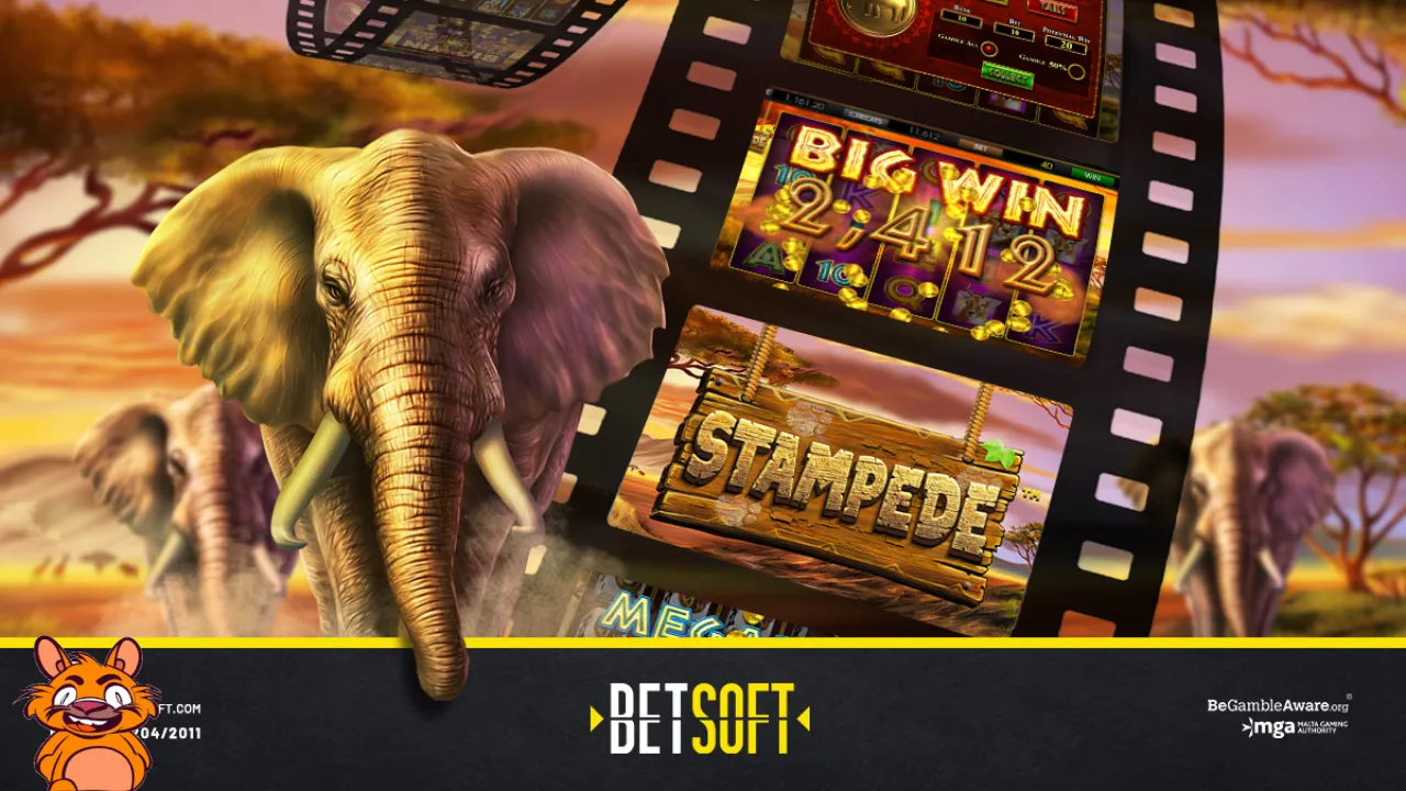 🌄 The savannah calls you back! "Stampede Gold™️" arrives May 30th - the thrilling sequel to "Stampede". 🌄 Join the herd on a new gold-filled adventure! 💰 🐘 loom.ly/GFoEzFU 🔞 BeGambleAware.org #StampedeGold …