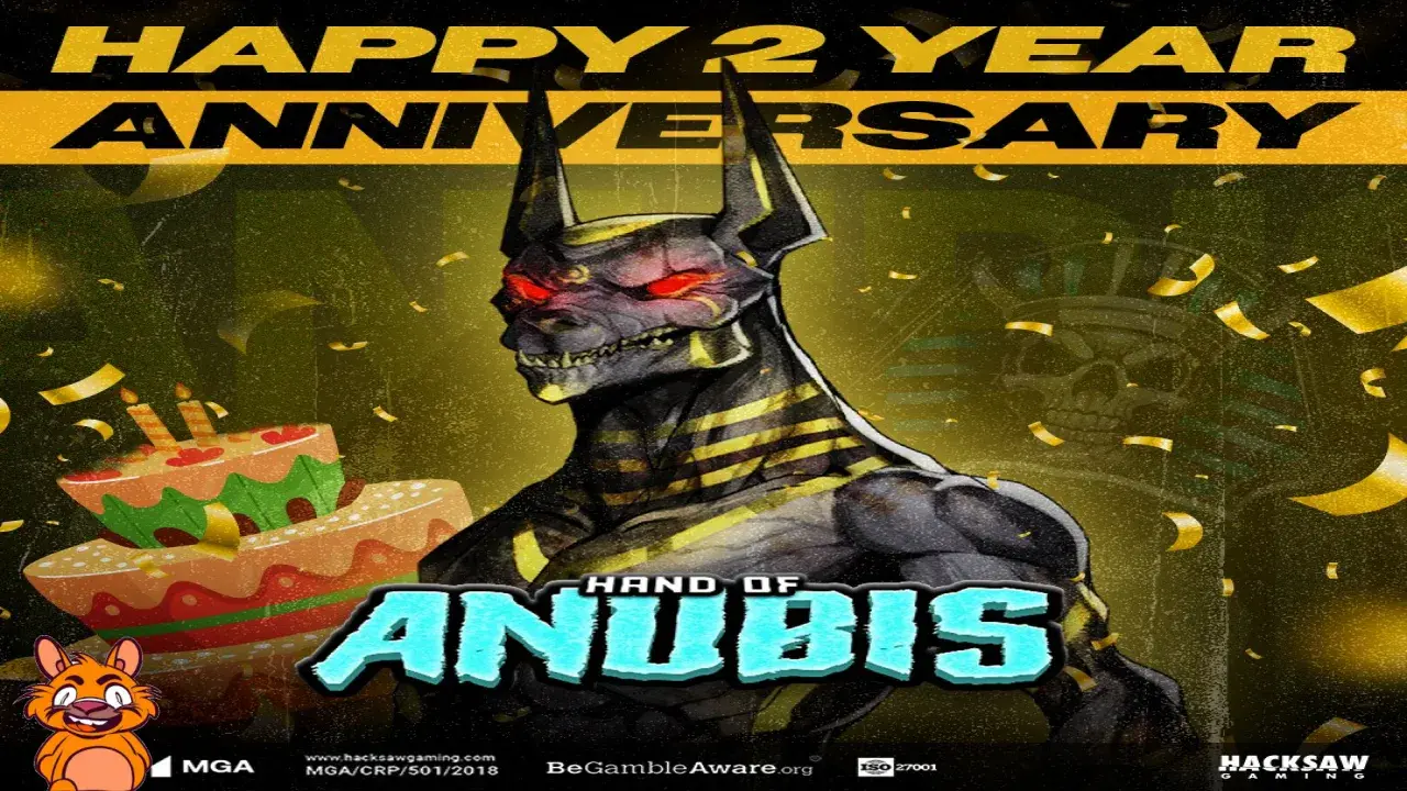 A BIG Happy 2nd Birthday to Hand of Anubis!! Join in the celebration and comment a 🎉 down below! #HacksawGaming #igaming #HandOfAnubis 🔞 | Please Gamble Responsibly