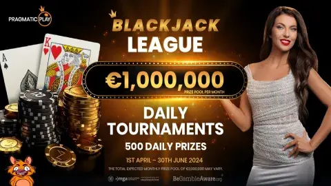 .@PragmaticPlay launches €1,000,000 monthly Blackjack League Blackjack League will run from April 1 until June 30, 2024. #PragmaticPlay #BlackjackLeague