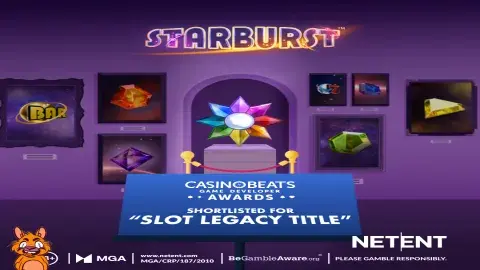 We are jumping into warp speed! 🚀 Starburst has been shortlisted for the Slot Legacy Title at CasinoBeats Game Developer Awards 2024! 🌌 💫 👉  #Shortlist #NetEnt #Slot #Starburst #iGamingNews #CasinoBeats #Awards 🔞