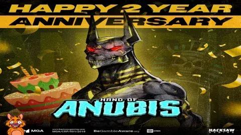 A BIG Happy 2nd Birthday to Hand of Anubis!! Join in the celebration and comment a 🎉 down below! #HacksawGaming #igaming #HandOfAnubis 🔞 | Please Gamble Responsibly