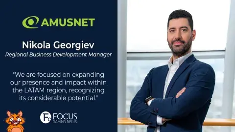 Nikola Georgiev, @amusnetinteract: “We are focused on expanding our presence and impact within the LatAm region” Nikola Georgiev, regional business development manager at Amusnet, discusses the company’s plans for SiGMA…