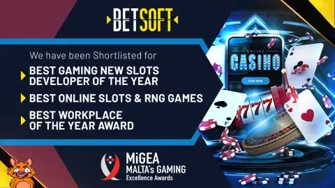 🎉 Big news! #Betsoft has been nominated for 3 top awards at MiGEA! 🔸Best Gaming New Slots Developer of the Year 🔸Best Online Slots & RNG Games 🔸Best Workplace of the Year Award 📱💥 Let's bring it home! 🏆 🔞 BeGambleAware…