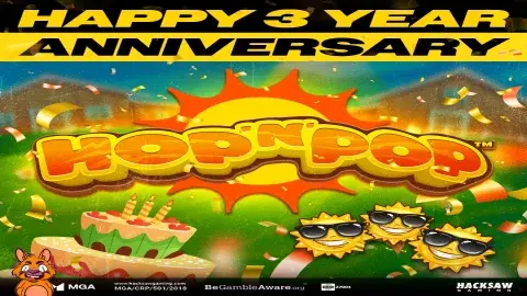 3 years of Hopping 'n' Popping with Hop 'n' Pop! Leave a 🍓 🍌 below to join the celebration! 🔞 | Please Gamble Responsibly | BeGambleAware.org #HacksawGaming #HopnPop #slot #gameanniversary