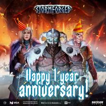 Happy 1 Year Anniversary to Stormforged! leave a 🥳 down below and join us in the celebration!! #HacksawGaming #igaming #slots #Stormforged 🔞 | Please Gamble Responsibly