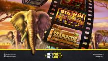 🌄 The savannah calls you back! "Stampede Gold™️" arrives May 30th - the thrilling sequel to "Stampede". 🌄 Join the herd on a new gold-filled adventure! 💰 🐘  🔞  #StampedeGold #SequelExcitement #BetsoftGaming