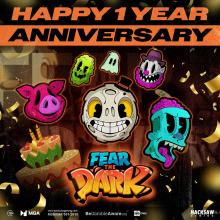 Happy 1st Anniversary to Fear the Dark! Leave a 👻 down below to join the celebration! #HacksawGaming #igaming #FeartheDark 🔞 | Please Gamble Responsibly