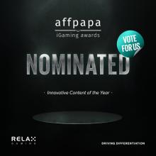 We’re delighted to have been nominated for the AffPapa Innovative Content of the Year award 🏆🤩 Please vote for us before 3rd May here: ow.ly/TTL150Rh3xh Good luck to the rest of the nominees too! #RelaxGaming …