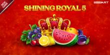 👑✨ 𝐒𝐡𝐢𝐧𝐢𝐧𝐠 𝐑𝐨𝐲𝐚𝐥 𝟓 is now low live! Play it here 👉 tinyurl.com/Shining-Royal-5 A classic 5x3 fruit slot features glittering crowns and royal jewels across 5 paylines, with a max win potential of 1,000x. Plus, enjoy the…