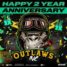 2 years since this tough bunch came riding through town 🏍️ 🔞 | Please Gamble Responsibly |  #HacksawGaming #OutlawsInc #slot #gameanniversary